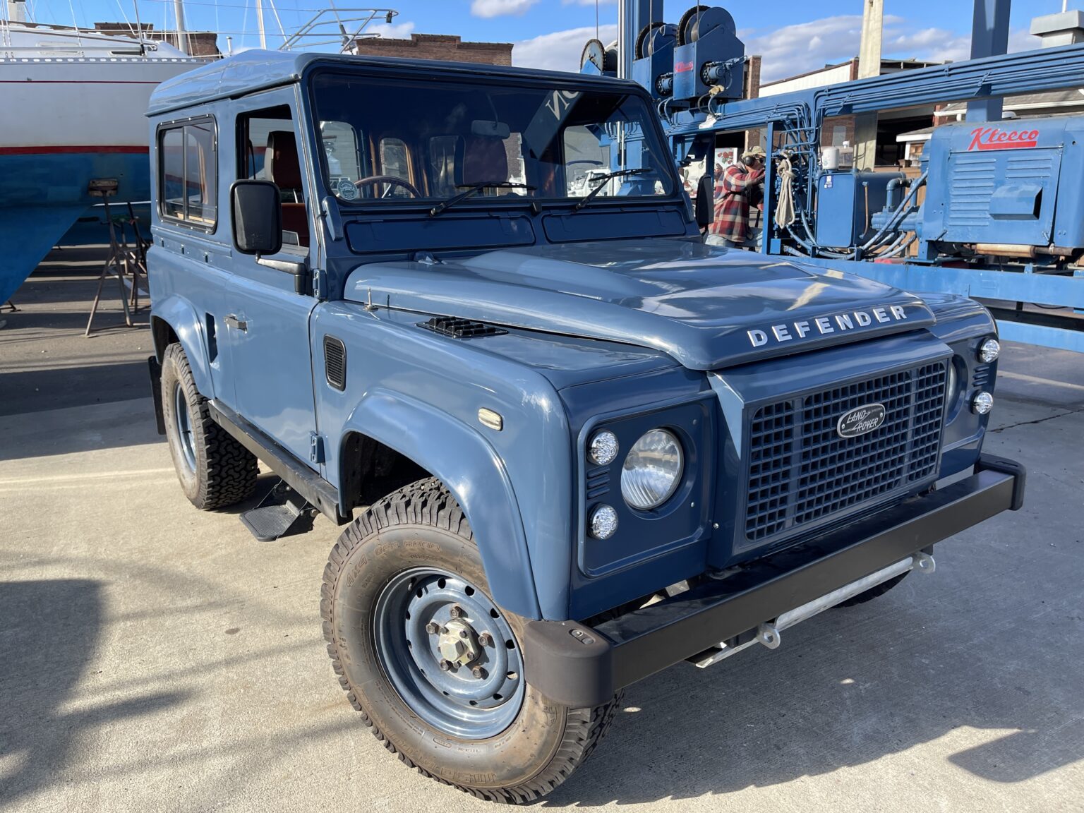 Restored 1995 Land Rover Defender TDI five-speed for sale! 70 MPH video!